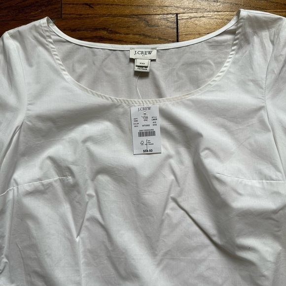 NWT J. Crew Factory Cotton Poplin Peasant Top Sz XXS - Picture 4 of 12